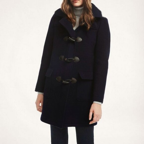 Black Toggle Duffle Car Coat Size Extra Small - Picture 1 of 10